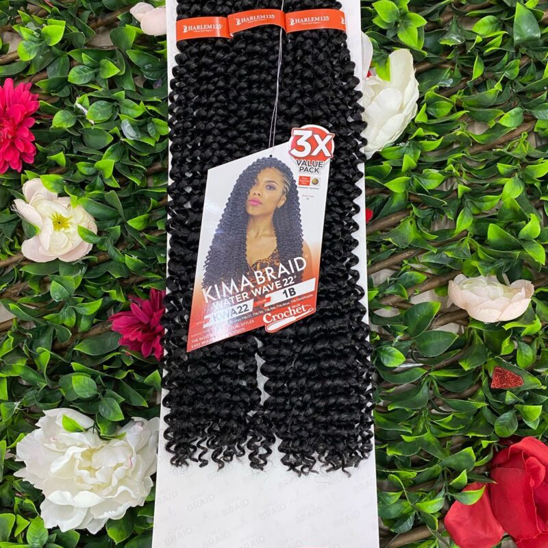 Kima Water Wave 22" 3X Crochet Braid (1B)