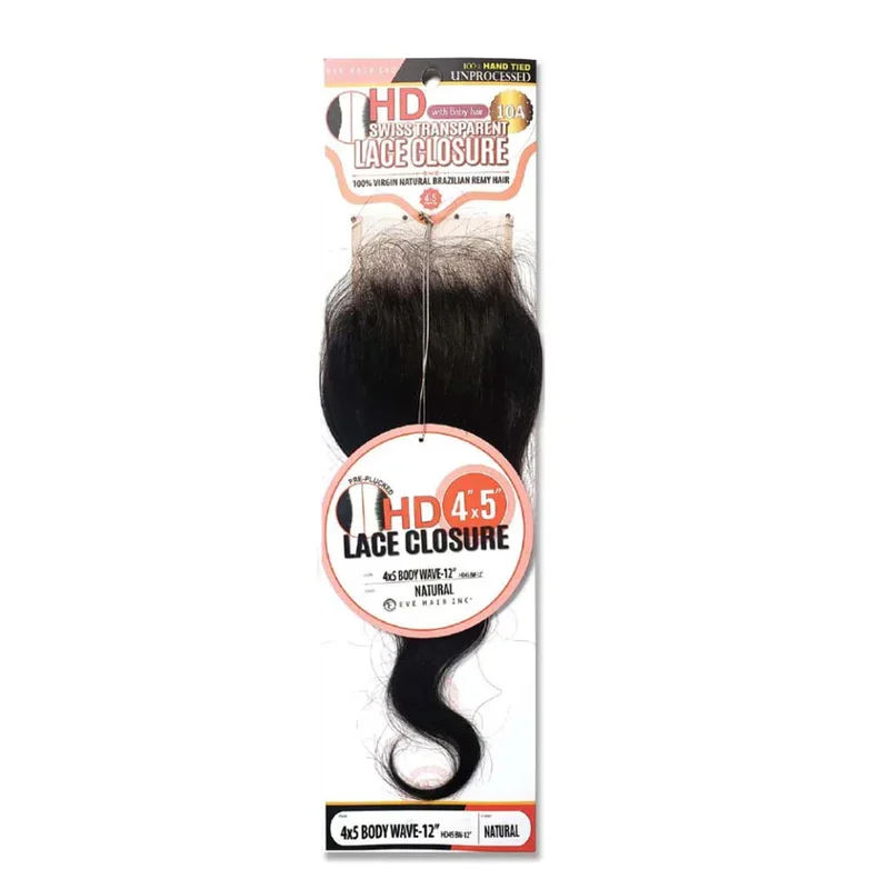 HD Swiss Lace Closure 10” 4x5 Body Wave